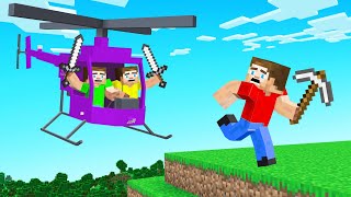 HUNTERS vs SPEEDRUNNER With HELICOPTERS Minecraft [upl. by Neih]