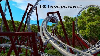 Nexus  16 Inversions  Most Inversions on a Roller Coaster  NoLimits 2  FVD  Coaster 81 [upl. by Eenad326]