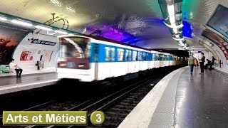 Arts et Métiers  Ligne 3  Métro de Paris  RATP MF67 [upl. by Sirrah]