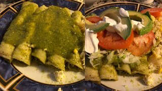 ENCHILADAS VERDES DE QUESO MEXICANAS [upl. by Auhoj]