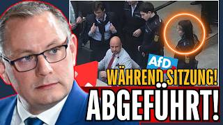 SUPERGAU 🚨POLIZEIEINSATZ im PARLAMENT👮 AFD Abgeordneter wird LIVE 🎥 abgeführt afd [upl. by Shing94]