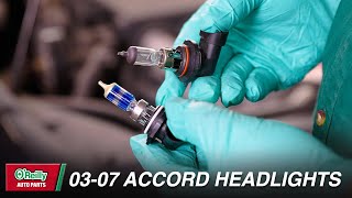 How To Change the Headlight Bulb in a 2003 to 2007 Honda Accord [upl. by Shinberg]