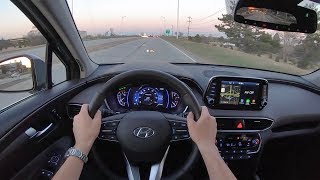 2019 Hyundai Santa Fe Ultimate 24 AWD  POV Sunset Drive Binaural Audio [upl. by Basir]