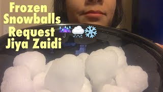 Refrozen Powdery Snowballs Request ASMR ❄️❤️💯 [upl. by Dnomar]