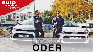 Kia Rio vs Kia Picanto  Entweder ODER  VergleichReview auto motor und sport [upl. by Adnamahs]