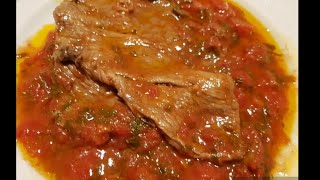 Carne alla pizzaiola  Ricetta Secondi piatti veloci  gluten free [upl. by Ahsiken]