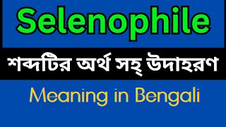 Selenophile Meaning In Bengali Selenophile mane ki [upl. by Tuinenga]