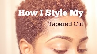 Natural Hair  How I Style My Tapered Cut [upl. by Nnairek]