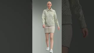 louis vuitton outfit clo3d marvelous designer [upl. by Trenna]