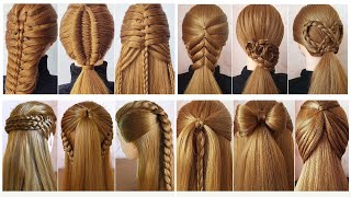 6 Different and Easy Hairstyles  New Beautiful Hairstyles for Wedding Party [upl. by Gentilis644]