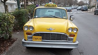 Retro taxi in Paris France CHECKER [upl. by Neztnaj]