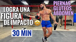 Rutina de Piernas Gluteos Y Abdominales En Casa 30 Minutos Ejercicio Para Abdomen y Piernas [upl. by Anihpled]