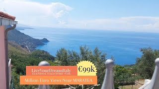 €99k  MARATEA  MILLION EURO VIEWS Basilicata Italy Sea View Bargain House for Sale Italian Coast [upl. by Bamby606]