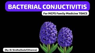 9BACTERIAL CONJUCTIVITISMCPS FAMILY MEDICINE TOACS IN URDU [upl. by Christalle]