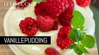 Vanillepudding mit Sahne und Himbeeren [upl. by Leigha]