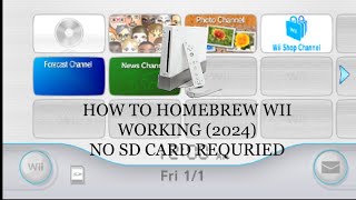 How to Homebrew wii working 2024 No SD card required [upl. by Ayram455]