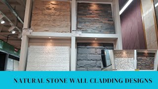 Natural stone tiles  Natural stone wall design  Natural stone cladding exterior design [upl. by Ytnom569]