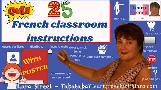 French Classroom instructions  25 French commands to help you understand your French teacher [upl. by Aissila]