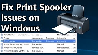 How to Fix Print Spooler Not Running on Windows 11 amp 10  Auto Start Print Spooler [upl. by Name]