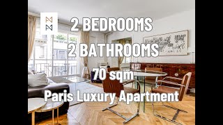 Paris Apartment Tour  2 BEDROOMS 2 BATHROOMS  For Rent  Champs Elysées GeorgeV [upl. by Nealson]