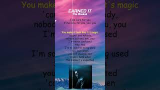 The Weeknd  Earned It Lyrics shorts [upl. by Procter]