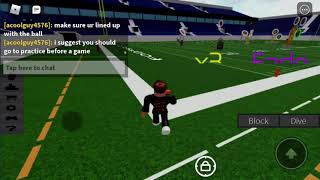 kicking and receiving tutorial in Football fusion practiceROBLOX [upl. by Bel]