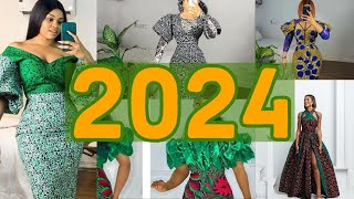 2024🔥😲Newly Discovered Unique Ankara Long Gown Styles 4Cute Ladies🔥Hot and treanding best style [upl. by Mag]