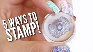 5 Different Ways To Use A Nail Stamper [upl. by Sachsse]