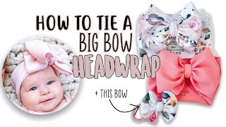 TUTORIAL  Big Bow Headband Headwrap [upl. by Pathe]