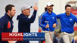 Thomas amp Cantlay vs Fleetwood amp Hovland  Extended Highlights  2020 Ryder Cup [upl. by Alleinad]