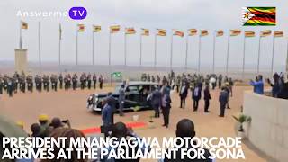 Royce Rolls President Mnangagwa Motorcade Arrival for SONA [upl. by Bianka]