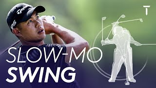 Collin Morikawas golf swing in Slow Motion [upl. by Berlin995]