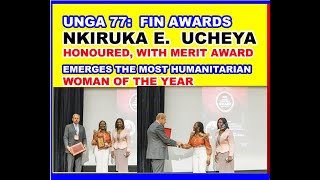 UNGA 77 NKIRUKA UCHEYA EMERGES THE MOST OUSTANDING HUMANITARIAN WOMAN OF THE YEAR [upl. by Arimay]