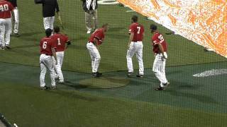 Clemson Baseball vs Davidson Rain Delay Antics [upl. by Assiluj]