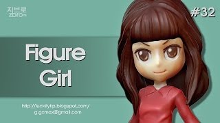 Zbrush Sculpting Polypaint  Cartoon Anime Figure girl [upl. by Alletsirhc499]