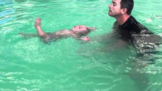 10 Month Old Baby Floating  ISR Training  Float Infant Swimming Resource [upl. by Isbella]