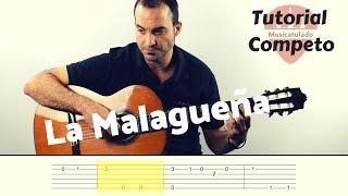 Como tocar LA MALAGUEÑA en guitarra  PIEZA FÁCIL de INICIACIÓN [upl. by Wilda]