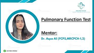 Pulmonary function test interpretation by Dr Aqsa Ali  Medpreponline [upl. by Rabbi777]