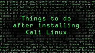 The Top 10 Things to Do After Installing Kali Linux on Your Computer Tutorial [upl. by Alaham]