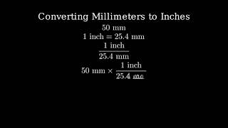 Convert 50 Millimeters to Inches [upl. by Bywoods651]