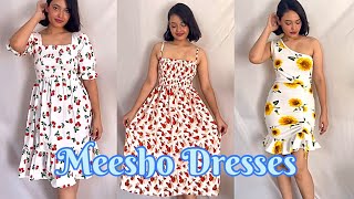 Meesho Dress Haul  pintrest inspired🌺 [upl. by Illak56]