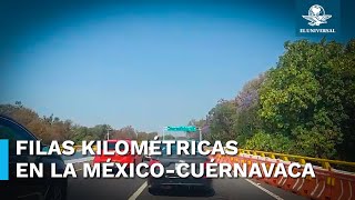 MéxicoCuernavaca registra carga vehícular de hasta 10 kilómetros [upl. by Gemoets228]