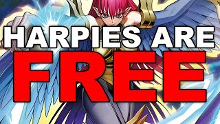 NEW HARPIES How can something so F2P be this STRONG YuGiOh Duel Links [upl. by Haelem629]