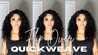 HOW TO Curly Flip Over Method Quickweave [upl. by Notyep]