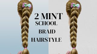 Very Easy amp Amazing Ponytail Hairstyle for Long Hair  Trending Braid Hairstyle for Back To School [upl. by Annav]