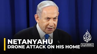 Netanyahu blames ‘agents of Iran’ for hit on Caesarea home [upl. by Einahpats]