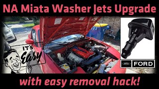 NA Miata Washer Jets Upgrade with easy removal hack [upl. by Luedtke]