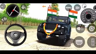 black 🖤 new model modified Thar 🔥।। indian car simulator 3d ।। 3d android gameplay 😈।। [upl. by Nannette]