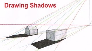 How To Draw Perspective Shadow  Drawing Shadows In Perspective [upl. by Eserehc]