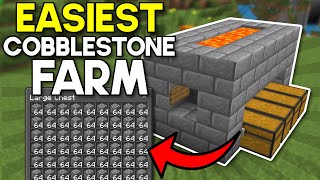 Easiest Minecraft 120 Cobblestone Farm [upl. by Carlynne534]